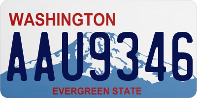 WA license plate AAU9346