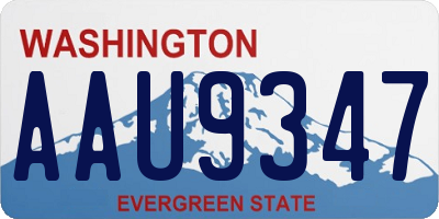 WA license plate AAU9347