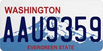 WA license plate AAU9359