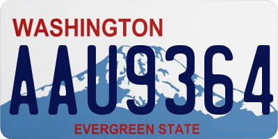 WA license plate AAU9364