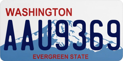 WA license plate AAU9369