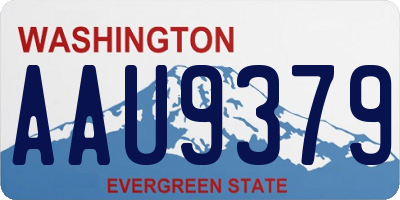 WA license plate AAU9379