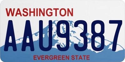 WA license plate AAU9387