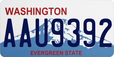 WA license plate AAU9392