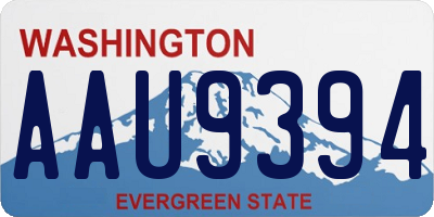 WA license plate AAU9394