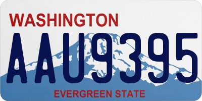 WA license plate AAU9395