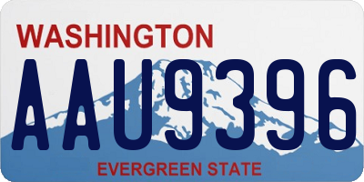 WA license plate AAU9396