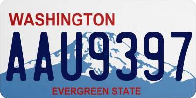 WA license plate AAU9397