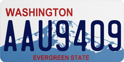 WA license plate AAU9409
