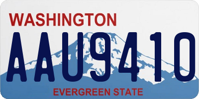 WA license plate AAU9410