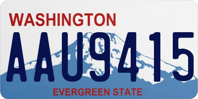 WA license plate AAU9415