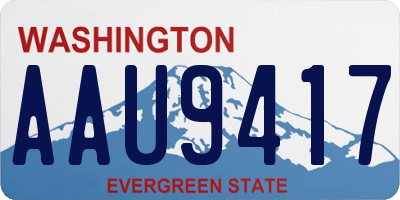 WA license plate AAU9417