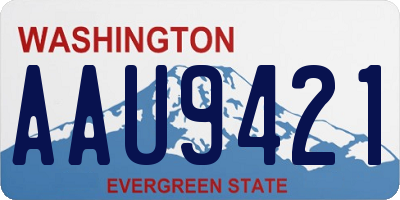 WA license plate AAU9421