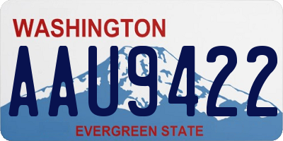 WA license plate AAU9422