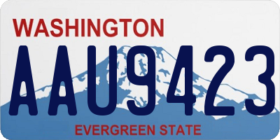 WA license plate AAU9423