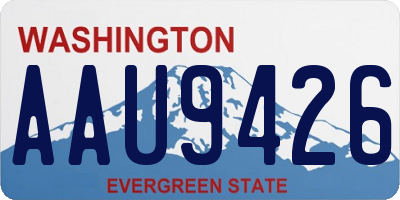 WA license plate AAU9426