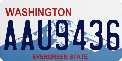 WA license plate AAU9436