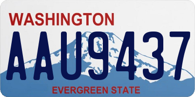 WA license plate AAU9437