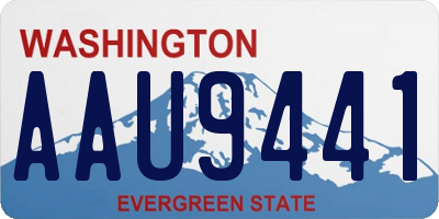 WA license plate AAU9441