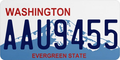 WA license plate AAU9455