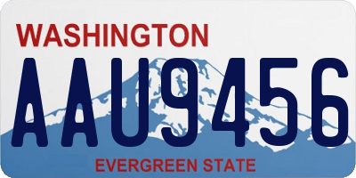 WA license plate AAU9456