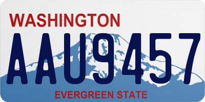WA license plate AAU9457