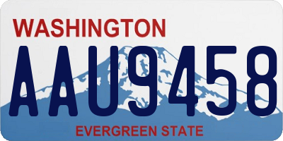 WA license plate AAU9458