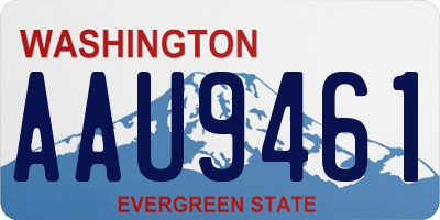 WA license plate AAU9461