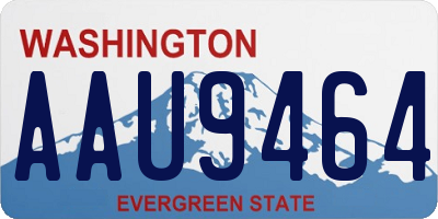 WA license plate AAU9464