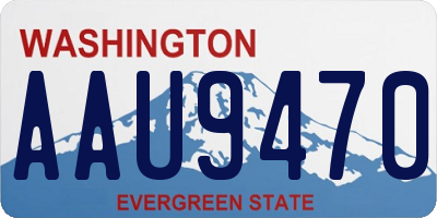 WA license plate AAU9470