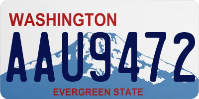 WA license plate AAU9472