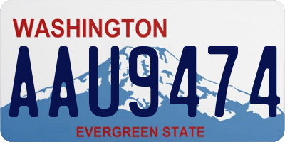 WA license plate AAU9474