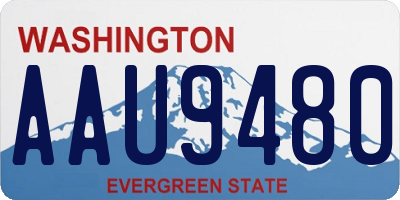 WA license plate AAU9480
