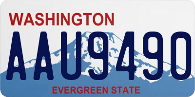 WA license plate AAU9490