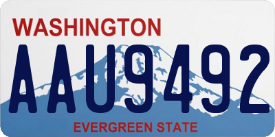 WA license plate AAU9492