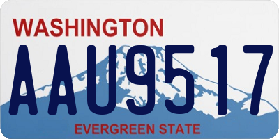 WA license plate AAU9517