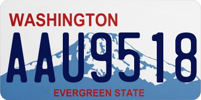 WA license plate AAU9518