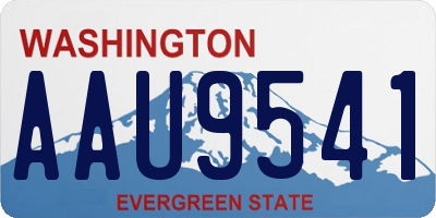 WA license plate AAU9541