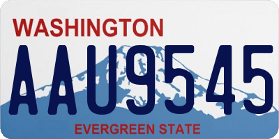 WA license plate AAU9545