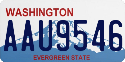 WA license plate AAU9546