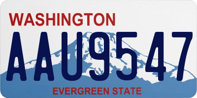 WA license plate AAU9547