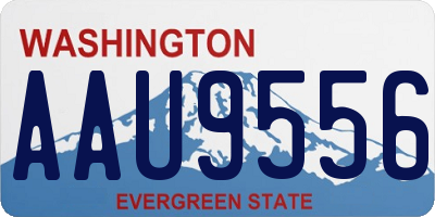 WA license plate AAU9556