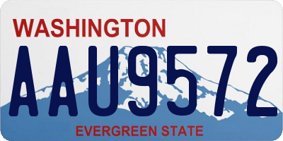 WA license plate AAU9572