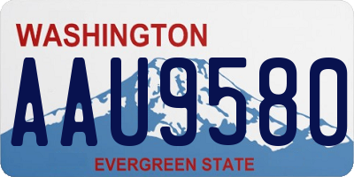 WA license plate AAU9580