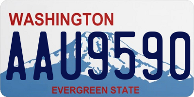 WA license plate AAU9590