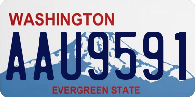 WA license plate AAU9591