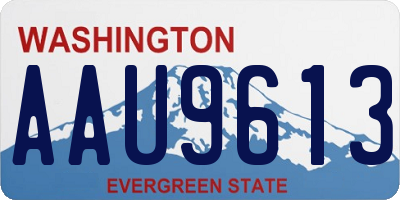 WA license plate AAU9613