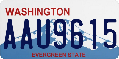 WA license plate AAU9615