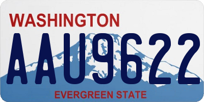 WA license plate AAU9622