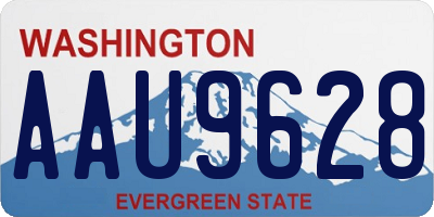 WA license plate AAU9628